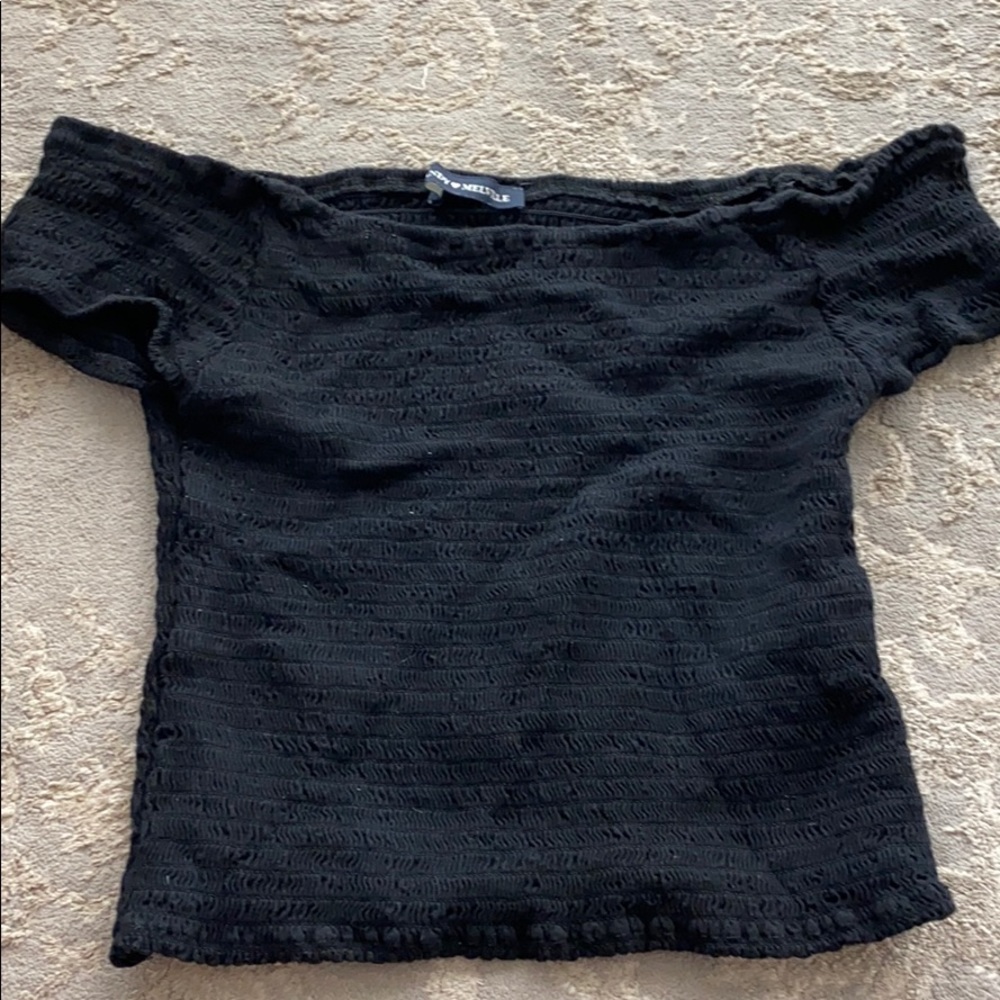 black off the shoulder top